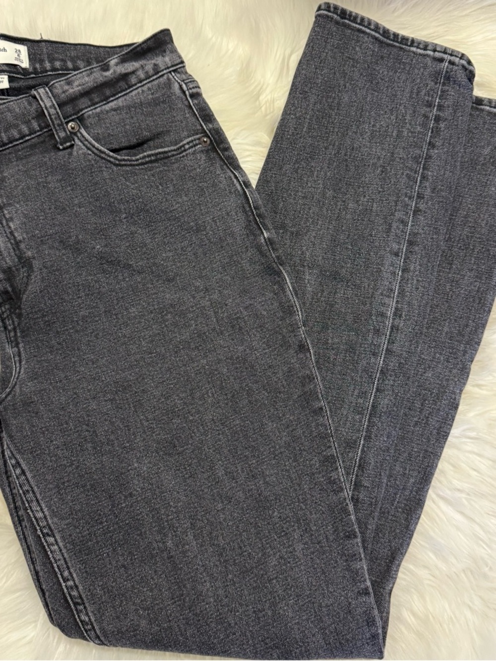 Abercrombie & Fitch Curve Love 90s Slim Straight Jeans 6 / 28 Ultra High Rise - Picture 3 of 8
